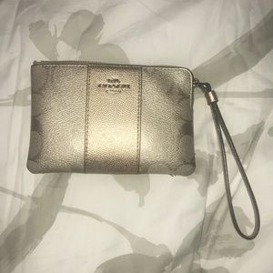Metallic Coach Wristlet